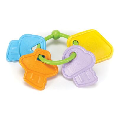 Juego de iniciación de juguetes para bebés (primeras llaves, tazas apilables y elefante)