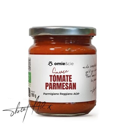 Salsa de tomate parmesano ecológica DOP - tomates de campo del sur de Francia - 190 g