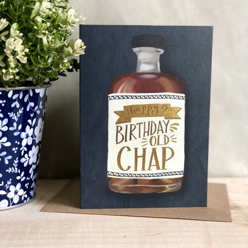 Happy birthday old chap foiled birthday card