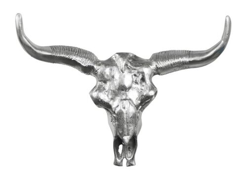 Buy wholesale Bull head metal silver buffalo skull decoration XL