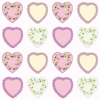 Serviette Sweet Love en rose de Linclass® Airlaid 40 x 40 cm, 12 pièces 4