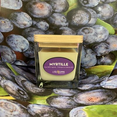 SCENTED CANDLE WAX 100% VEGETABLE SOYA - 8X8 190 G BLUEBERRY