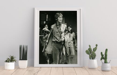 The Beatles - John Lennon With Book - Premium Art Print