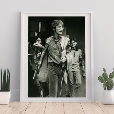 I Beatles - John Lennon con libro - Stampa d'arte premium
