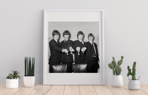 The Beatles - Holding Crosses - 11X14” Premium Art Print