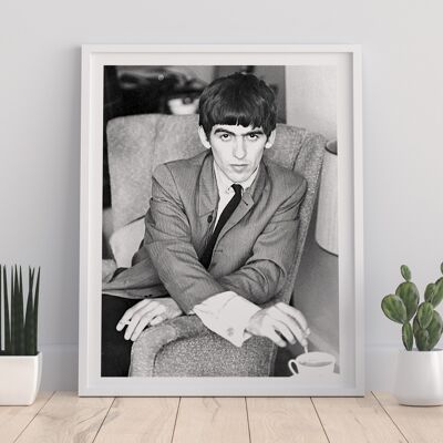 Die Beatles - George Harrison Stirring Tea - Kunstdruck
