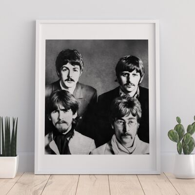 Die Beatles - Schwarz-weiß hoher Kontrast - Kunstdruck