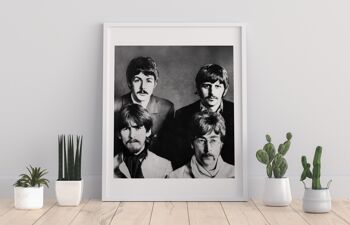 The Beatles - Contraste élevé noir et blanc - Impression artistique