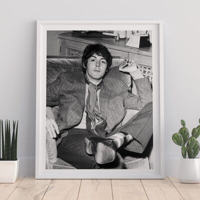 The Beatles - Paul Mccartney Siting On Armchair Art Print