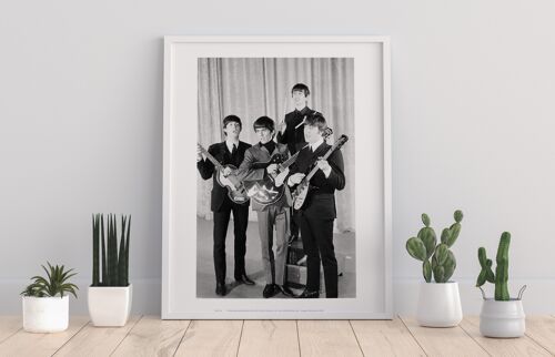 The Beatles - Singing - 11X14” Premium Art Print