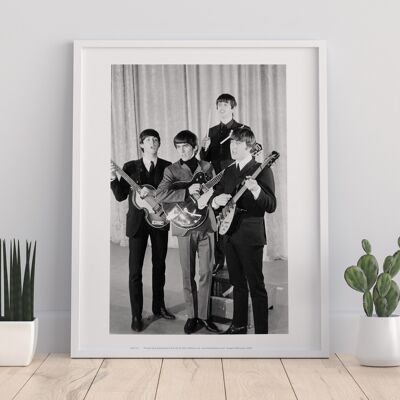 The Beatles - Singing - 11X14” Premium Art Print