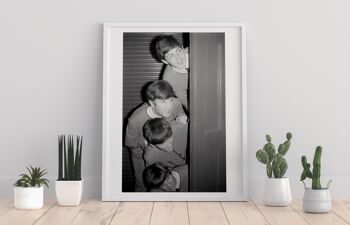 The Beatles Peeping Round A Door - 11X14" Premium Art Print