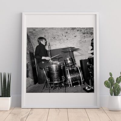 Die Beatles - Ringo Starr Drumming - Premium-Kunstdruck