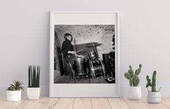 Les Beatles - Ringo Starr Drumming - Impression artistique Premium