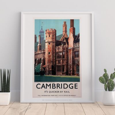 Cambridge It's Quicker By Rail - Peterhouse - Kunstdruck