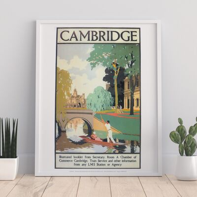 Cambridge, River Cam - Impresión de arte premium de 11X14"