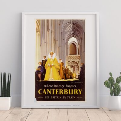 Canterbury - Wo die Geschichte verweilt, mit dem Zug Kunstdruck