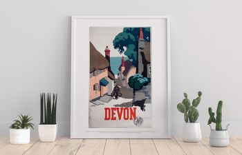 Devon Gwr Old Man Walking Up Street - Impression artistique Premium