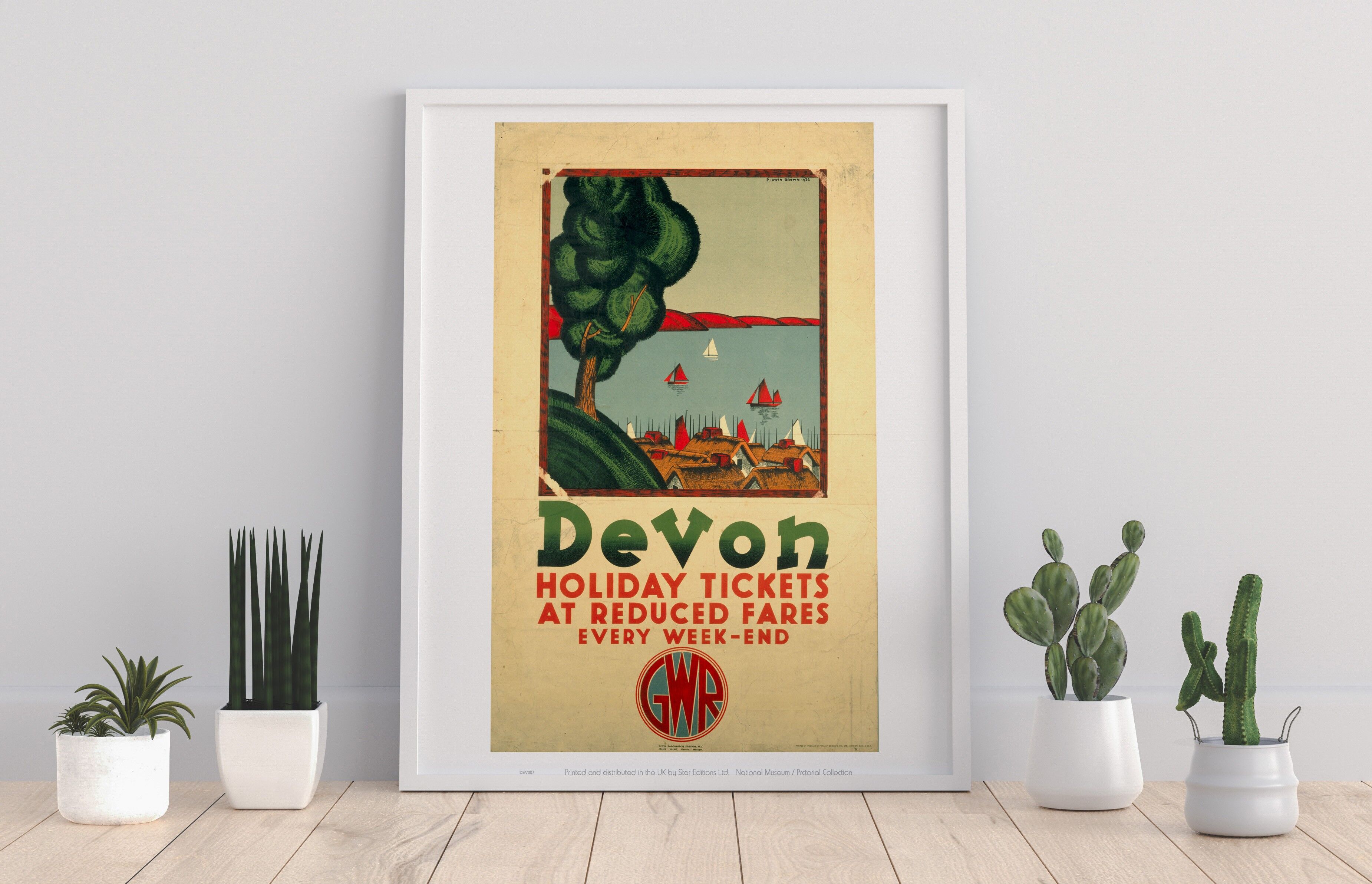 Devon Holiday Tickets zu reduzierten Preisen – Premium-Kunstdruck