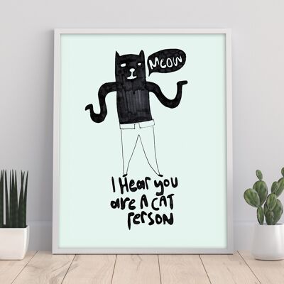 Cat-Cat Person - 11X14" Stampa d'arte Premium