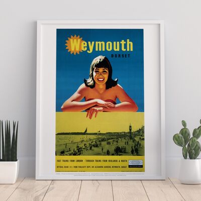 Weymouth, Dorset - Impresión de arte premium de 11X14"