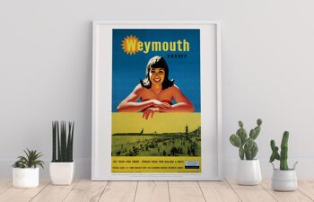 Weymouth, Dorset - Impression d'art premium 11 x 14 po