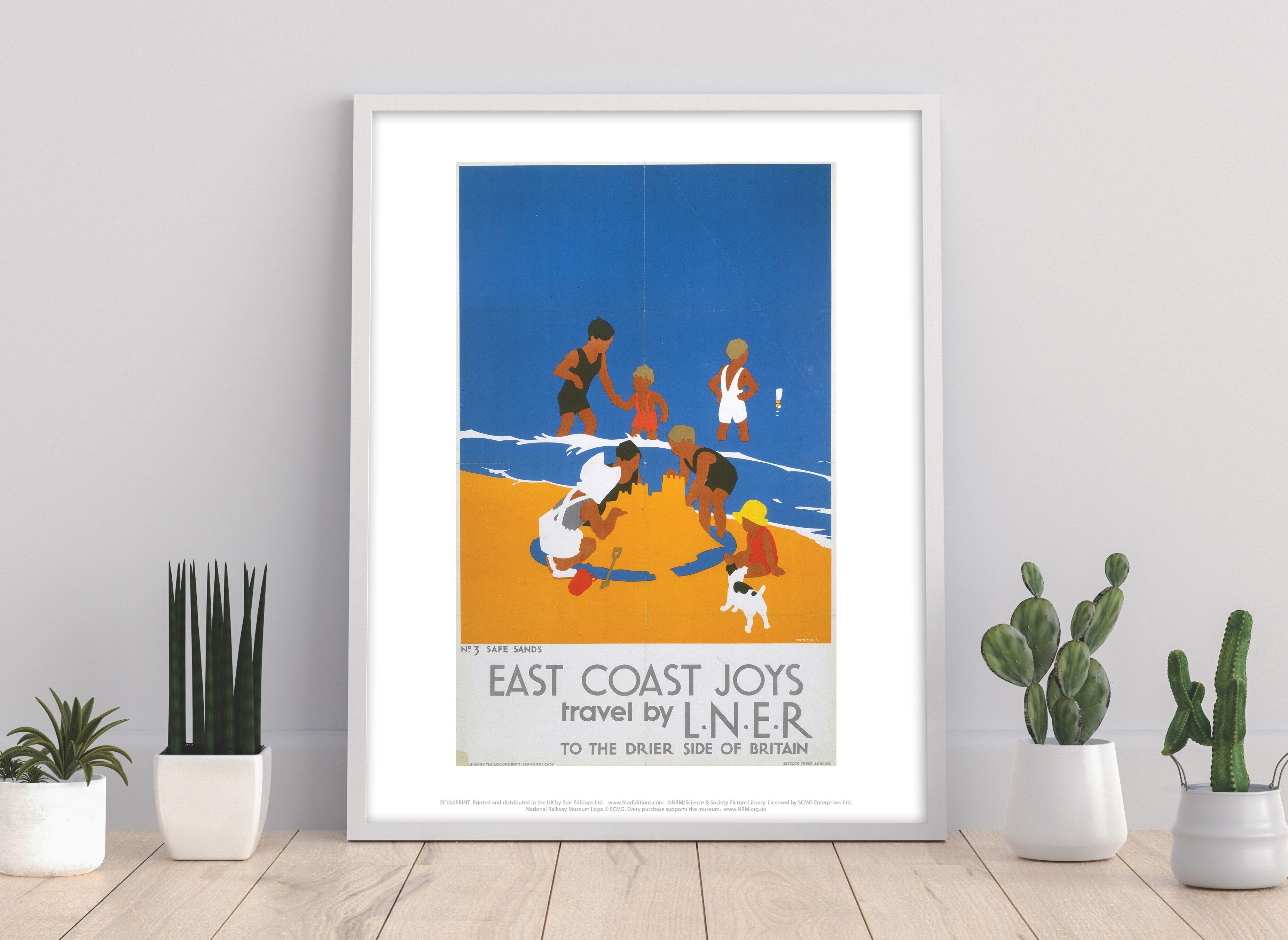 East Coast Joys Nr. 3 Safe Sands – Premium-Kunstdruck im Format 11 x 14 Zoll