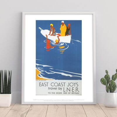 East Coast Joys No 4 Sea Bathing - 11 X 14" Stampa d'arte premium