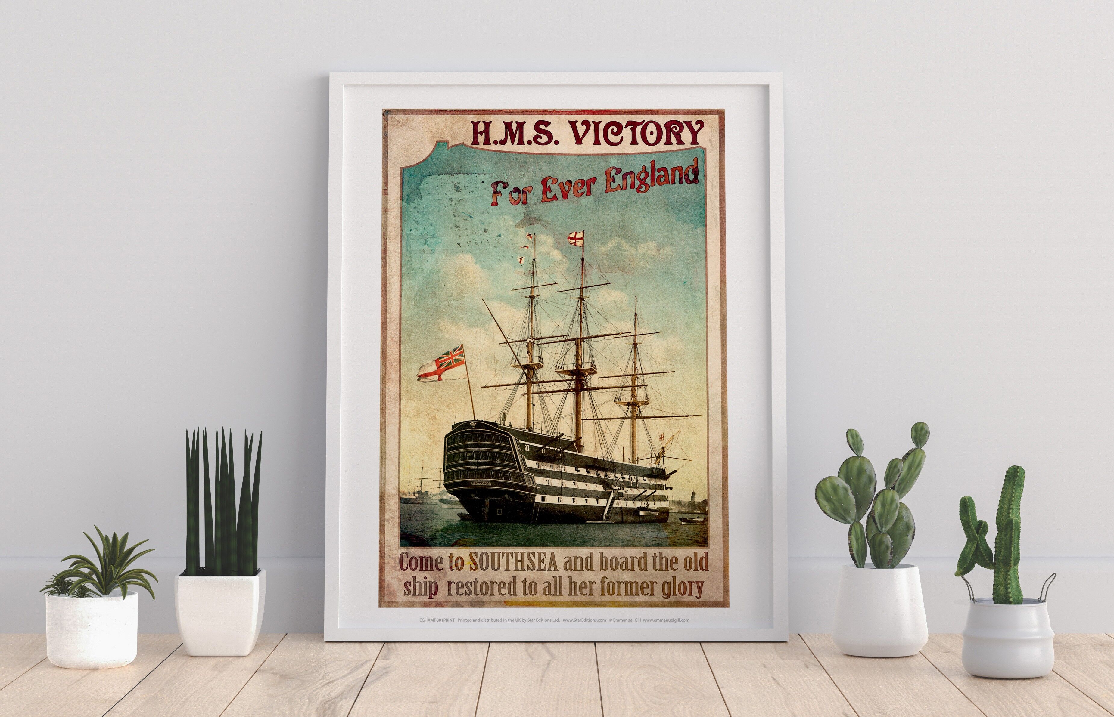 H.M.S. Victory - Southsea - 11X14” Premium Art Print