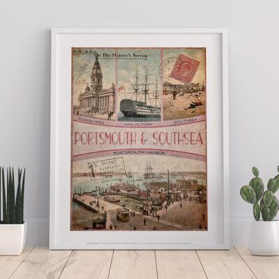 Portsmouth et Southsea - Attractions - Impression artistique Premium