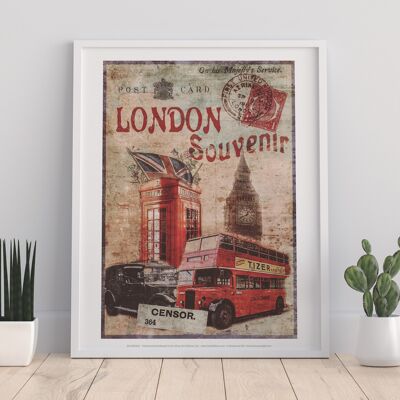 London Souvenir – Premium-Kunstdruck im Format 11 x 14 Zoll