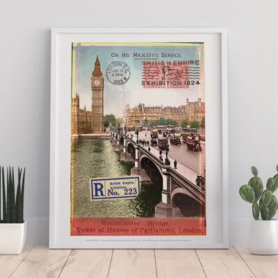 Westminster Bridge – London – Premium-Kunstdruck im Format 11 x 14 Zoll