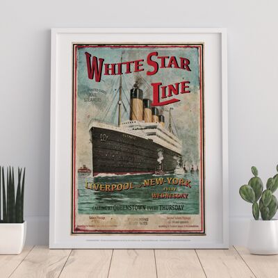 White Star Line – Premium-Kunstdruck im Format 11 x 14 Zoll