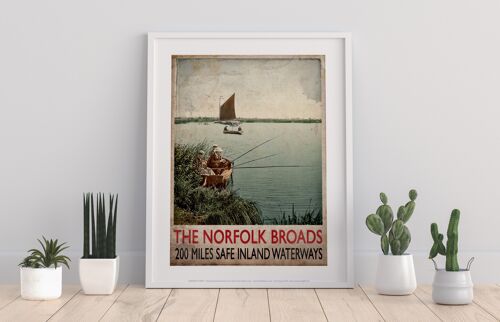 Norfolk Broads - Fishing - 11X14” Premium Art Print