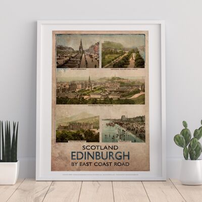 Scozia, Edimburgo da East Coast Road - Stampa d'arte premium