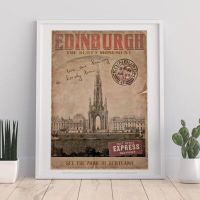 Edimburgo - Monumento a Scott - 11 x 14" stampa d'arte premium