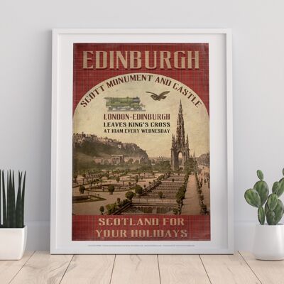 London nach Edinburgh – Premium-Kunstdruck im Format 11 x 14 Zoll