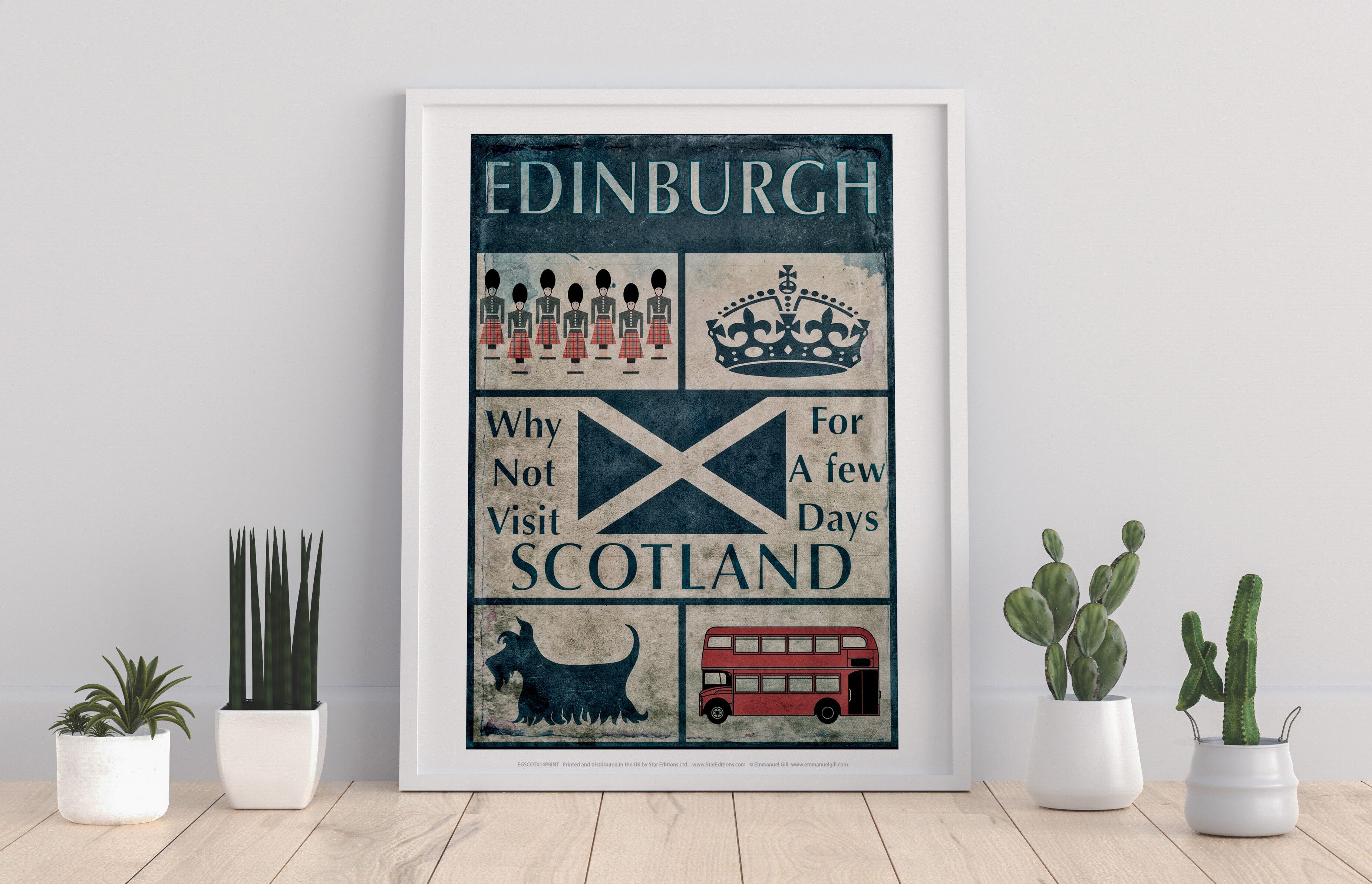 Edinburgh – Besuchen Sie Scotlant – Premium-Kunstdruck im Format 11 x 14 Zoll