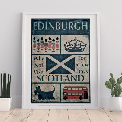 Edinburgh – Besuchen Sie Scotlant – Premium-Kunstdruck im Format 11 x 14 Zoll