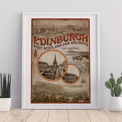 Edinburgh – Schottland für den Urlaub – Premium-Kunstdruck, 27,9 x 35,6 cm