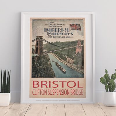 Clifton Suspension Bridge - Imperial Airways - Kunstdruck