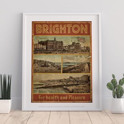 Brighton per la salute e il piacere - Stampa artistica premium 11 x 14".