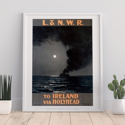 To Ireland From Holyhead - L & N W R - Premium Art Print