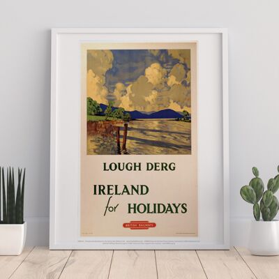 Lough Derg - Irlanda per le vacanze - Stampa artistica premium 11 x 14".