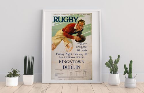Rugby England v Ireland - Premium Art Print