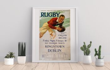 Rugby Angleterre v Irlande - Impression artistique Premium