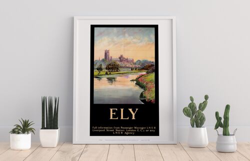 Ely Cathedral Dark Frame - 11X14” Premium Art Print