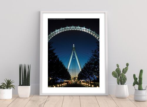 London Eye At Night - 11X14” Premium Art Print
