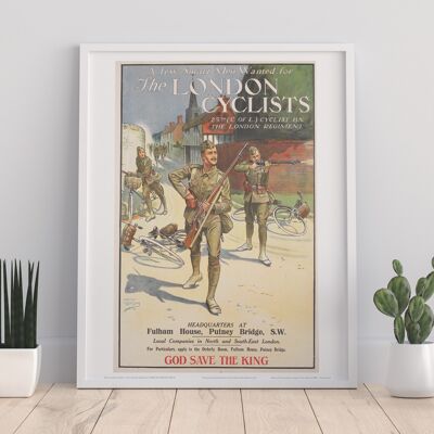 Poster- The London Cyclists - 11X14” Premium Art Print