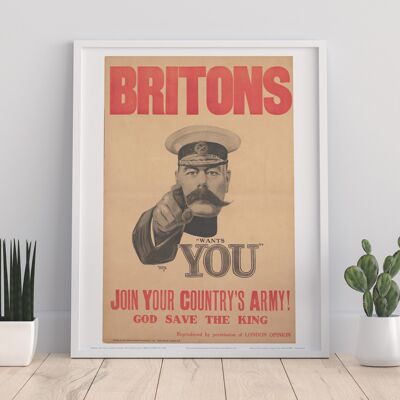 Poster – Britains Want You – Premium-Kunstdruck, 27,9 x 35,6 cm